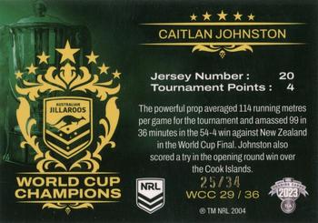 2023 NRL Traders Elite - World Cup Champions Priority #WCC29 Caitlan Johnston Back